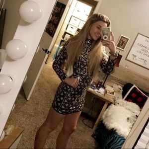 Lulu’s Mini Long Sleeve Sequin Dress